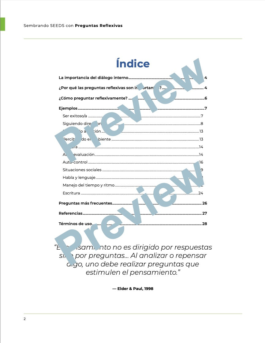 Reflexive Questioning Guide Digital Download