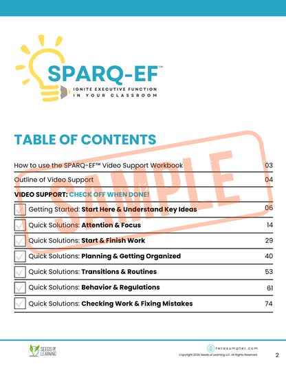 SPARQ-EF™ Early Elementary System (Digital Downloads)