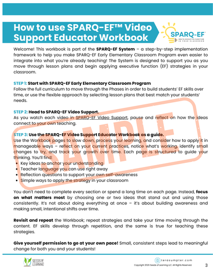 SPARQ-EF™ Early Elementary System (Digital Downloads)