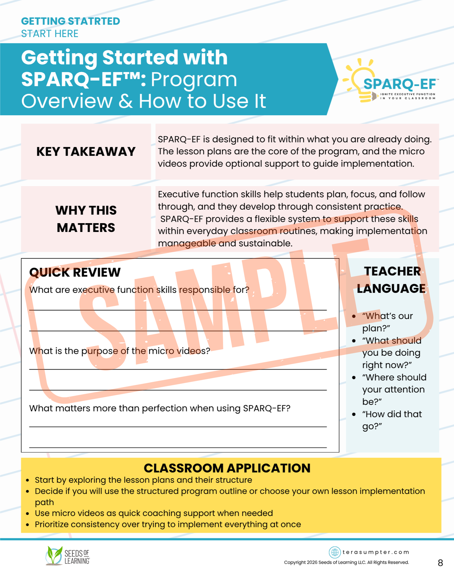 SPARQ-EF™ Early Elementary System (Digital Downloads)