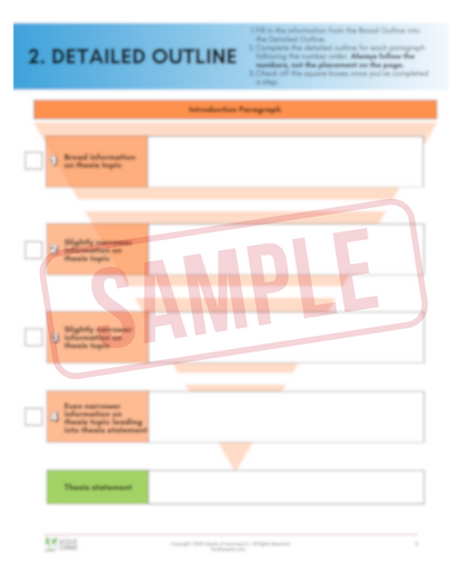 Executive Function Support Tool for Essay Writing Digital Download