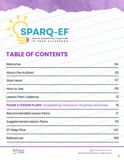 SPARQ-EF™ Phase 2: Establishing Routines & Rules in Early Elementary Classrooms (Digital Download)